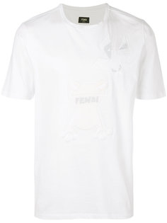 футболка с вышитым логотипом Fendi