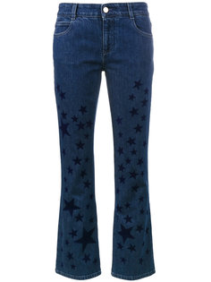 расклешенные джинсы с принтом со звездами Stella McCartney
