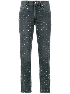 прямые джинсы с отделкой кристаллами Swarovski  Isabel Marant
