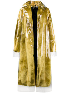 пальто из искусственного меха со съемной прозрачной накидкой Calvin Klein 205W39nyc