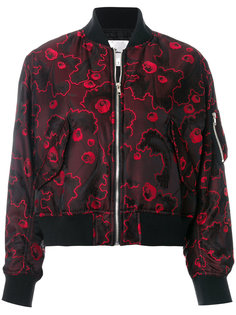 жаккардовая куртка-бомбер с цветочным узором  Comme Des Garçons Noir Kei Ninomiya