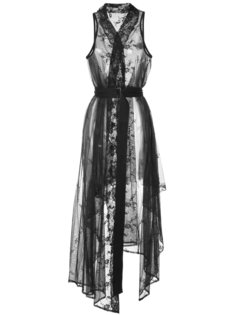 кружевное платье с запахом и поясом Ann Demeulemeester
