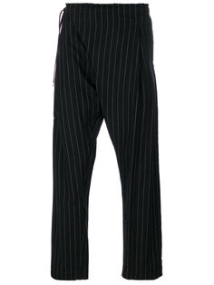 брюки в тонкую полоску с необработанными краями Takahiromiyashita The Soloist