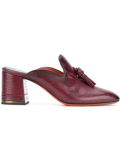 мюли с кисточками Santoni