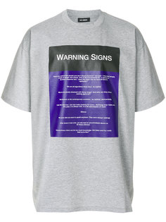 футболка Warning Signs Raf Simons