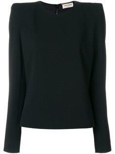 блузка со структурированными плечами  Saint Laurent