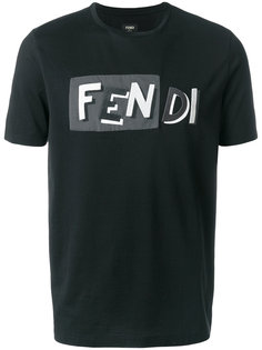 футболка с вышитым логотипом Fendi