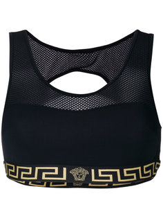 укороченный топ с узором Greek Key Versace