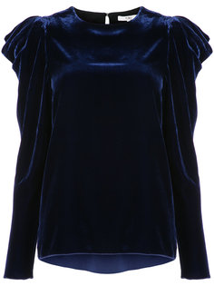 velvet drape sleeve top Tibi