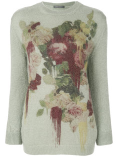 свитер с цветочным рисунком Alberta Ferretti
