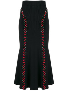 юбка макси со шнуровкой Alexander McQueen