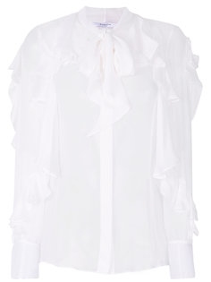 прозрачная блузка с оборками Givenchy