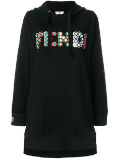 декорированная удлиненная толстовка с капюшоном Fendi