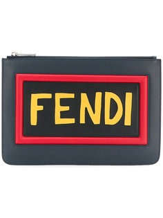 клатч с заплаткой с логотипом Fendi
