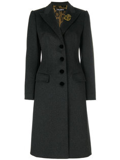 однобортное пальто Dolce & Gabbana