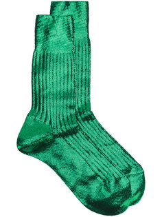 носки в рубчик с отделкой металлик Ann Demeulemeester