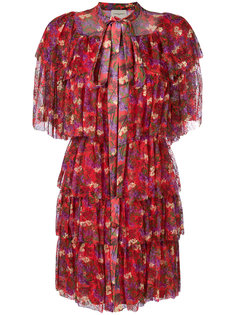 платье с оборками с цветочным принтом Giuseppe Di Morabito