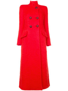 длинное двубортное пальто  Giorgio Armani
