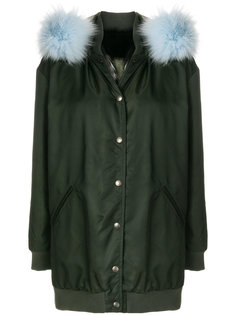 пальто с капюшоном и съемным мехом Mr & Mrs Italy