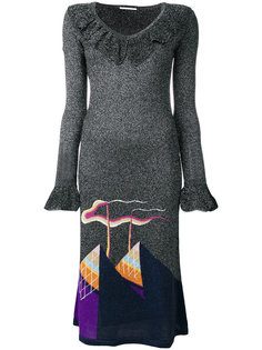 трикотажное платье с узором с металлическим отблеском Marco De Vincenzo