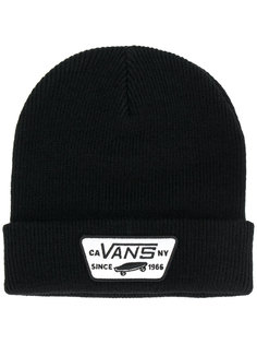 вязаная шапка с заплаткой с логотипом Vans