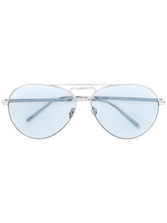 затемненные солнцезащитные очки-авиаторы Linda Farrow