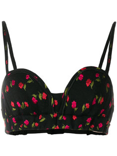 жаккардовый топ-бра с цветочной вышивкой Nº21
