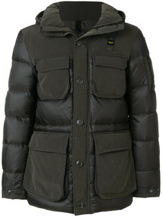 стеганый пуховик с накладными карманами Blauer