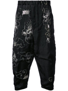 спортивные брюки с заниженным шаговым швом By Walid