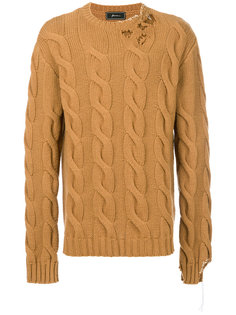 свитер вязки косичкой Paura