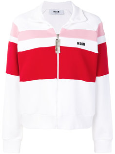 полосатая куртка на молнии MSGM