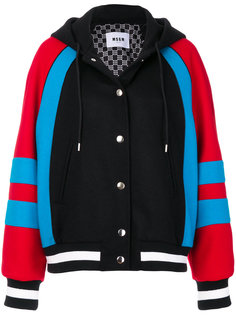 куртка бомбер с капюшоном MSGM