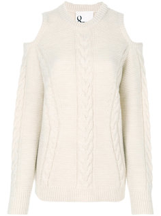 вязаный свитер с вырезными деталями на плечах 8pm