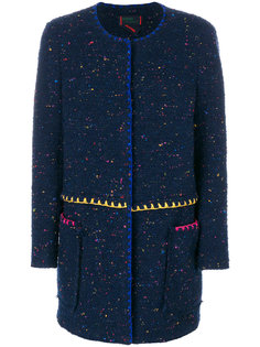 текстурированное однобортное пальто Femme By Michele Rossi