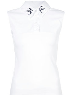 блузка с вышивкой ласточек Marc Cain