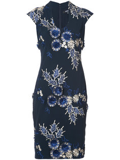 платье с цветочным принтом Badgley Mischka