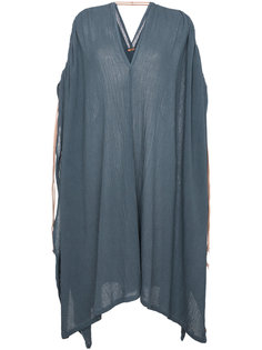 ruched shoulder kaftan dress Caravana