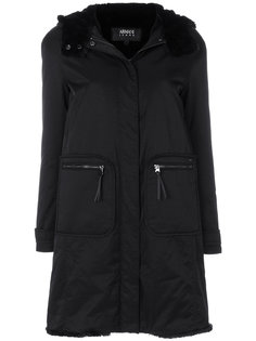 пальто с отделкой из искусственного меха Armani Jeans