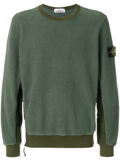 флисовая толстовка с контрастными панелями Stone Island