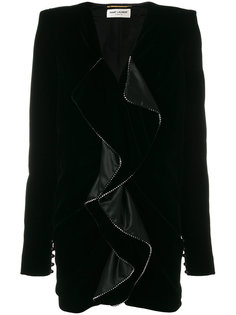 платье мини с оборками Saint Laurent