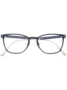 очки с тонкой круглой оправой Tom Ford Eyewear