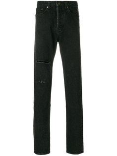 джинсы с рваной отделкой  Saint Laurent