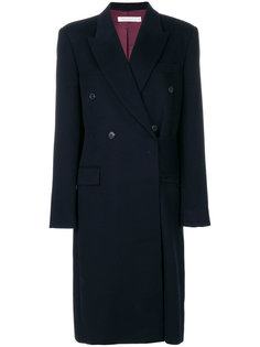 объемное двубортное пальто Victoria Beckham