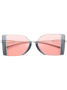 двухцветные солнцезащитные очки Calvin Klein