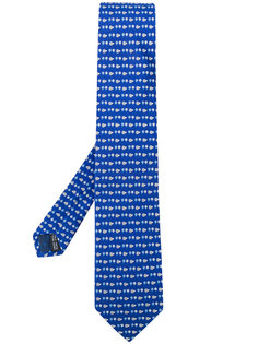 галстук с принтом ежей Salvatore Ferragamo