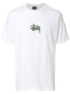 футболка с голографическим логотипом Stussy