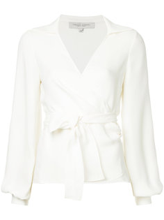 блузка с запахом и рукавам-колокол Carolina Herrera