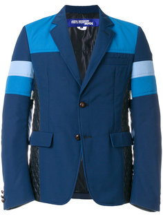 приталенный пиджак дизайна колор-блок Junya Watanabe Comme Des Garçons Man