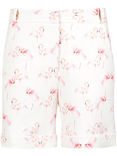 flamingo print tailored shorts Olympiah