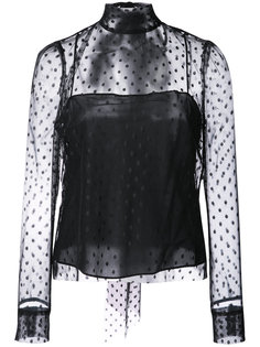 polka dot sheer layered blouse Milly
